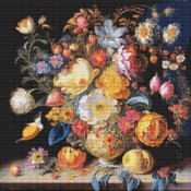 Vase Of Flowers Cross Stitch Pattern