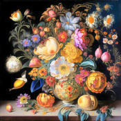 Vase Of Flowers Cross Stitch Pattern