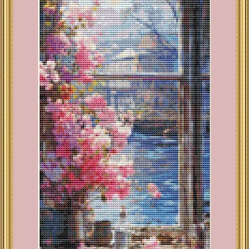 Window Cross Stitch Pattern