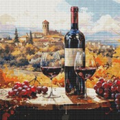 Wine Country Cross Stitch Pattern