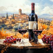 Wine Country Cross Stitch Pattern