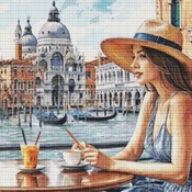 A Coffee In Venice Cross Stitch Pattern