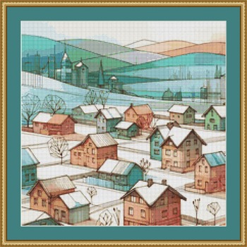 A Small Village Cross Stitch Pattern