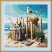 At The Beach Cross Stitch Pattern