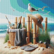 At The Beach Cross Stitch Pattern