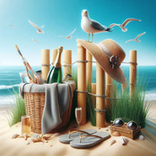 At The Beach Cross Stitch Pattern