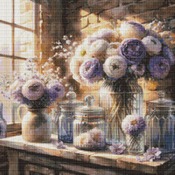 Beautiful Flowers Cross Stitch Pattern