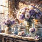 Beautiful Flowers Cross Stitch Pattern