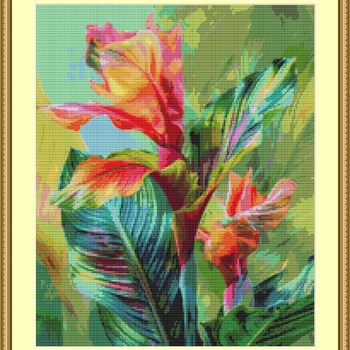 Canna Lily Cross Stitch Pattern