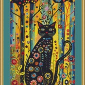 Cat In The Forest Cross Stitch Pattern