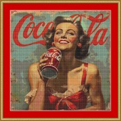 Cola Drink Cross Stitch Pattern