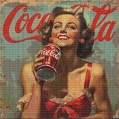 Cola Drink Cross Stitch Pattern