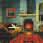 Cosy Fireplace Cross Stitch Pattern