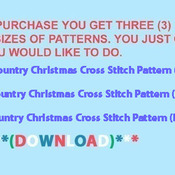 Country Christmas Cross Stitch Pattern***L@@K***Buyers Can Download Your Pattern As Soon As They Complete The Purchase