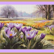 Crocuses Cross Stitch Pattern