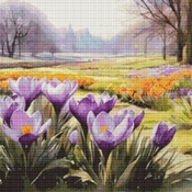 Crocuses Cross Stitch Pattern