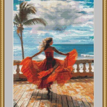 Dancing By The Sea Cross Stitch Pattern