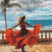 Dancing By The Sea Cross Stitch Pattern