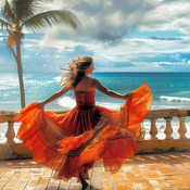 Dancing By The Sea Cross Stitch Pattern