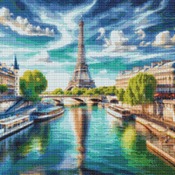 Eiffel Tower Cross Stitch Pattern