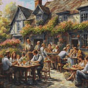 English Pub Cross Stitch Pattern