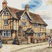 English Village Cross Stitch Pattern