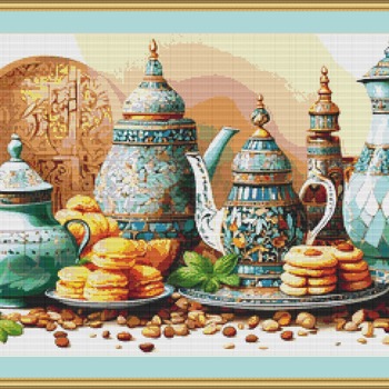 Ethnic Pots Cross Stitch Pattern