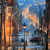 Evening In The City Cross Stitch Pattern