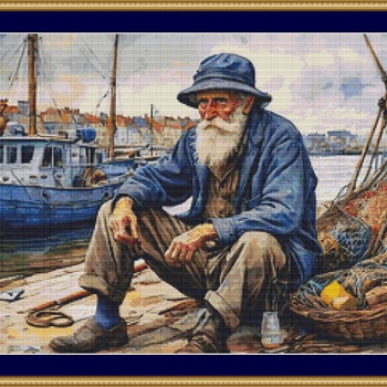 Fisherman Cross Stitch Pattern