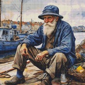 Fisherman Cross Stitch Pattern