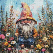 Garden Gnome 2 Cross Stitch Pattern