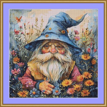 Garden Gnome 4 Cross Stitch Pattern