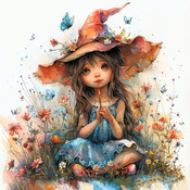 Garden Witch 2 Cross Stitch Pattern