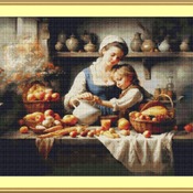 In The Kitchen Cross Stitch Pattern