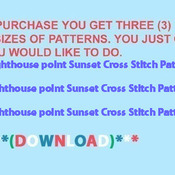 Lighthouse point Sunset Cross Stitch Pattern***L@@K***Buyers Can Download Your Pattern As Soon As They Complete The Purchase