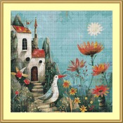 Little White House Cross Stitch Pattern