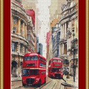 London Buses Cross Stitch Pattern