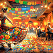 Mexican Dancer Cross Stitch Pattern