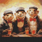 Mongoose Friends Cross Stitch Pattern