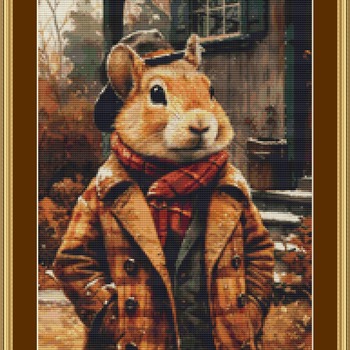 Mr Hamster Cross Stitch Pattern