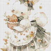 Mrs Bunny Cross Stitch Pattern