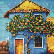 Orange Tree Cross Stitch Pattern