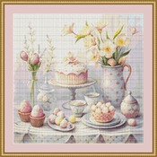 Pastel Cakes Cross Stitch Pattern