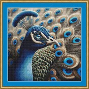 Peacock Face Cross Stitch Pattern