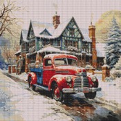 Red Truck Cross Stitch Pattern