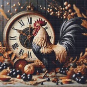 Rooster Time Cross Stitch Pattern