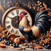 Rooster Time Cross Stitch Pattern