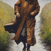 Running In The Rain Cross Stitch Pattern