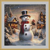 Snowman 1 Cross Stitch Pattern