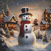 Snowman 1 Cross Stitch Pattern